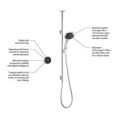 Mira Platinum Ceiling Fed Digital Shower - Pumped - 1.1666.002 -Showers Shop 1.1666.002 D5N 460