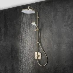 Mira Opero Dual Brushed Nickel Thermostatic Mixer Shower - 1.1944.005
