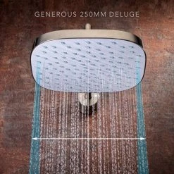 Mira Evoco Dual Outlet Brushed Nickel Thermostatic Mixer Shower - 1.1967.004 -Showers Shop 1.1967.004 D2 460