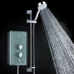 Mira - Azora 9.8kw Thermostatic Electric Shower - Frosted Glass - 1.1634.011 -Showers Shop 11634011 D1 460