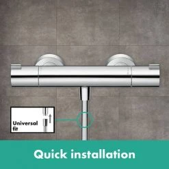 Hansgrohe Ecostat 1001 CL Thermostatic Exposed Shower Mixer - 13211000 8 Hansgrohe Ecostat 1001 CL Thermostatic Exposed Shower Mixer - 13211000 -Showers Shop 13211000 D1 460