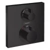Hansgrohe Ecostat Square Thermostat 2 Function Concealed Finish Set - Matt Black - 15714670