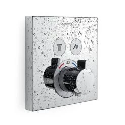 Hansgrohe ShowerSelect Thermostatic Mixer for Concealed Installation for 2 Outlets - Chrome - 15763000 -Showers Shop 15763000 D2 460