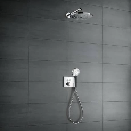Hansgrohe ShowerSelect Thermostatic Mixer for Concealed Installation for 2 Outlets with Hose Connection and Shower Holder- 15765000 4 Hansgrohe ShowerSelect Thermostatic Mixer for Concealed Installation for 2 Outlets with Hose Connection and Shower Holder- 15765000 - Image 2
