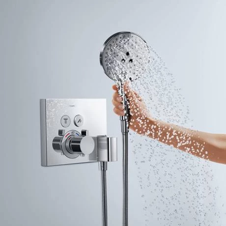 Hansgrohe ShowerSelect Thermostatic Mixer for Concealed Installation for 2 Outlets with Hose Connection and Shower Holder- 15765000 5 Hansgrohe ShowerSelect Thermostatic Mixer for Concealed Installation for 2 Outlets with Hose Connection and Shower Holder- 15765000 - Image 3