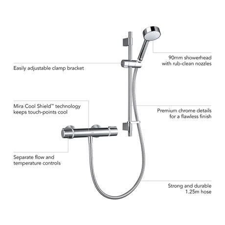 Mira Relate EV Thermostatic Shower Mixer - Chrome - 2.1878.001 4 Mira Relate EV Thermostatic Shower Mixer - Chrome - 2.1878.001 - Image 2