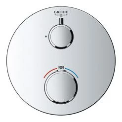 Grohe Grohtherm 1-Outlet Thermostatic Shower Mixer Trim with Shut-Off Valve - 24075000