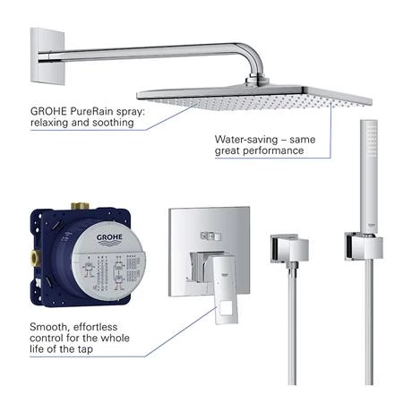 Grohe Eurocube Perfect Shower Set with Rainshower Mono 310 Cube - 25238000 5 Grohe Eurocube Perfect Shower Set with Rainshower Mono 310 Cube - 25238000 - Image 3