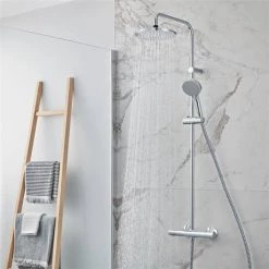 Hansgrohe Vernis Blend EcoSmart Showerpipe 200 Thermostatic Shower Mixer - 26089000 -Showers Shop 26089000 D2N 460