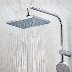Hansgrohe Vernis Shape Showerpipe 230 Thermostatic Bath Shower Mixer - 26284000 -Showers Shop 26284000 D1N 460