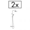 Hansgrohe Pack of 2 Vernis Blend Showerpipe 200 Thermostatic Shower Mixer - 26285000 -Showers Shop 26285000 P