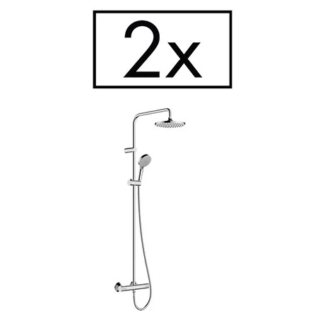 Hansgrohe Pack of 2 Vernis Blend Showerpipe 200 Thermostatic Shower Mixer - 26285000 3 Hansgrohe Pack of 2 Vernis Blend Showerpipe 200 Thermostatic Shower Mixer - 26285000