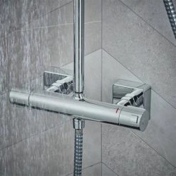 Hansgrohe Vernis Shape Showerpipe 230 Thermostatic Shower Mixer - Chrome - 26286000 11 Hansgrohe Vernis Shape Showerpipe 230 Thermostatic Shower Mixer - Chrome - 26286000 -Showers Shop 26286000.ai2 460