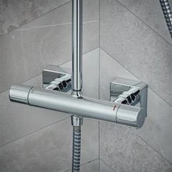 Hansgrohe Vernis Shape Green Showerpipe 230 Thermostatic Shower Mixer - 26319000 -Showers Shop 26319000.ai2 460