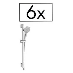 Hansgrohe Pack of 6 Vernis Blend Vario 2 Spray Shower Slider Rail Kit 65cm - 26371000
