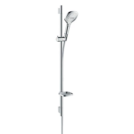 Hansgrohe Raindance Select E 120 3-Spray 90cm Shower Slider Rail Kit with Soap Dish - 26621000 3 Hansgrohe Raindance Select E 120 3-Spray 90cm Shower Slider Rail Kit with Soap Dish - 26621000