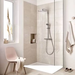 Grohe Vitalio Start 250 Cube Thermostatic Shower System - 26696000 -Showers Shop 26696000 D3 460