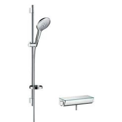 Hansgrohe Raindance Select S 150 with Ecostat Select Thermostatic Shower Mixer - Chrome - 27037000