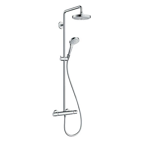 Hansgrohe Croma Select S Showerpipe 180 Thermostatic Shower Mixer - 27253400 3 Hansgrohe Croma Select S Showerpipe 180 Thermostatic Shower Mixer - 27253400
