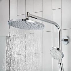 Hansgrohe Crometta S Showerpipe 240 Thermostatic Shower Mixer - 27267000 -Showers Shop 27267000.ai1 460