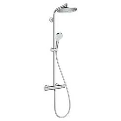 Hansgrohe Crometta S EcoSmart Showerpipe 240 Thermostatic Shower Mixer - 27268000 13 Hansgrohe Crometta S EcoSmart Showerpipe 240 Thermostatic Shower Mixer - 27268000 -Showers Shop 27267000.aii 460