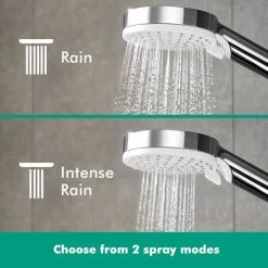 Hansgrohe Crometta S EcoSmart Showerpipe 240 Thermostatic Shower Mixer - 27268000 10 Hansgrohe Crometta S EcoSmart Showerpipe 240 Thermostatic Shower Mixer - 27268000 -Showers Shop 27267000 D2N 460