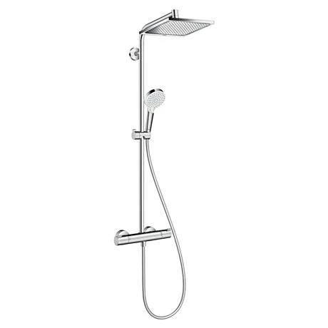 Hansgrohe Crometta E EcoSmart Showerpipe 240 Thermostatic Shower Mixer - 27281000 8 Hansgrohe Crometta E EcoSmart Showerpipe 240 Thermostatic Shower Mixer - 27281000 - Image 6