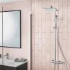 Hansgrohe Crometta E EcoSmart Showerpipe 240 Thermostatic Shower Mixer - 27281000 -Showers Shop 27281000.main 670