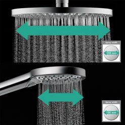 Hansgrohe Raindance Select S Showerpipe 240 Thermostatic Shower Mixer - Chrome - 27633000 -Showers Shop 27633000 D10 460