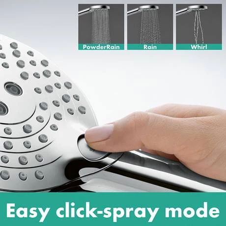 Hansgrohe Raindance Select S 120 PowderRain 3-Spray 65cm Shower Slider Rail Kit with Soap Dish - 27654000 6 Hansgrohe Raindance Select S 120 PowderRain 3-Spray 65cm Shower Slider Rail Kit with Soap Dish - 27654000 - Image 4