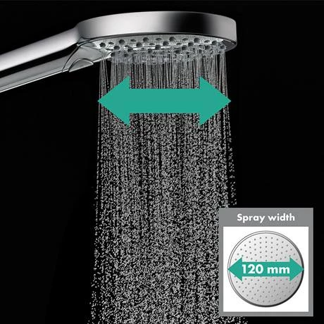 Hansgrohe Raindance Select S 120 PowderRain 3-Spray 65cm Shower Slider Rail Kit with Soap Dish - 27654000 8 Hansgrohe Raindance Select S 120 PowderRain 3-Spray 65cm Shower Slider Rail Kit with Soap Dish - 27654000 - Image 6