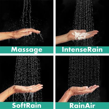 Hansgrohe Croma E Showerpipe 280 EcoSmart 9 l/min Thermostatic Shower Mixer - 27660000 4 Hansgrohe Croma E Showerpipe 280 EcoSmart 9 l/min Thermostatic Shower Mixer - 27660000 - Image 2