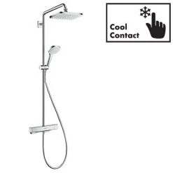 Hansgrohe Croma E Showerpipe 280 EcoSmart 9 l/min Thermostatic Shower Mixer - 27660000