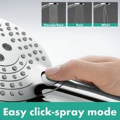 Hansgrohe Raindance Select S 120 PowderRain 3-Spray 90cm Shower Slider Rail Kit with Soap Dish - 27667000 -Showers Shop 27667000 D2 460