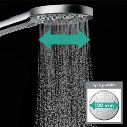 Hansgrohe Raindance Select S 120 PowderRain 3-Spray 90cm Shower Slider Rail Kit with Soap Dish - 27667000 -Showers Shop 27667000 D4 460