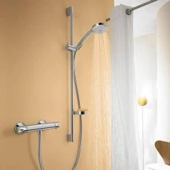 Hansgrohe Croma Multi 3 Spray 90cm Shower Slider Rail Kit with Soap Dish - 27774000 -Showers Shop 27774000 D1 460
