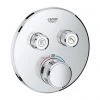 Grohe Grohtherm SmartControl Thermostat Round 2 Outlet Concealed Mixer Trim - 29119000 -Showers Shop 29119000 P