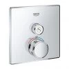 Grohe Grohtherm SmartControl Thermostat Square 1 Outlet Concealed Mixer Trim - 29123000 -Showers Shop 29123000 P