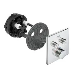 Grohe Grohtherm SmartControl Thermostat Square 2 Outlet Concealed Mixer Trim - 29124000 10 Grohe Grohtherm SmartControl Thermostat Square 2 Outlet Concealed Mixer Trim - 29124000 -Showers Shop 29124000 D3 460