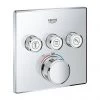 Grohe Grohtherm SmartControl Thermostat Square 3 Outlet Concealed Mixer Trim - 29126000 -Showers Shop 29126000 P