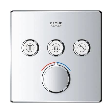 Grohe SmartControl Square 3 Outlet Concealed Mixer Trim - 29149000 4 Grohe SmartControl Square 3 Outlet Concealed Mixer Trim - 29149000 - Image 2