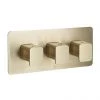 JTP Hix Brushed Brass Triple Outlet Thermostatic Concealed Shower Valve Horizontal 1 JTP Hix Brushed Brass Triple Outlet Thermostatic Concealed Shower Valve Horizontal -Showers Shop 33693BBR P