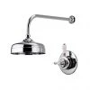 Aqualisa - Aquatique Thermo Concealed Thermostatic Valve with 8" Drencher Head & Arm - Chrome - 500.00.01-580.01 -Showers Shop 500.00.01 580.01 P