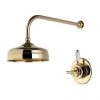Aqualisa - Aquatique Thermo Concealed Thermostatic Valve with 8" Drencher Head & Arm - Gold - 500.00.04-580.04 2 Aqualisa - Aquatique Thermo Concealed Thermostatic Valve with 8" Drencher Head & Arm - Gold - 500.00.04-580.04 -Showers Shop 500.00.04 580.04 P