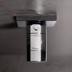 Keuco Ixmo Solo Square Thermostatic Shower Mixer Valve - Chrome 9 Keuco Ixmo Solo Square Thermostatic Shower Mixer Valve - Chrome -Showers Shop 59554010022 D2 460