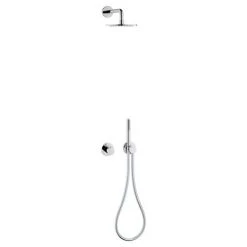 Keuco Ixmo Round Thermostatic Shower System with Head + Handset - Chrome -Showers Shop 59602010001 D3 460