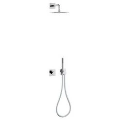 Keuco Ixmo Square Thermostatic Shower System with Head + Handset - Chrome -Showers Shop 59602010002 D3 460
