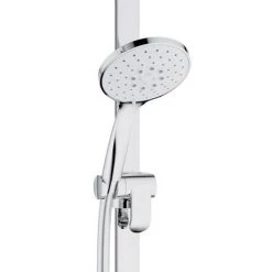 Keuco Ixmo Round Thermostatic Shower System with Head + Slide Rail Kit - Chrome -Showers Shop 59605010001 D2 460