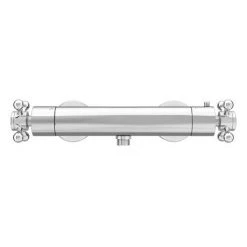 Chatsworth Traditional Crosshead Shower Bar Valve + 200mm Overhead Shower -Showers Shop 61AXSV FH d4 460