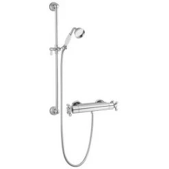 Chatsworth Traditional Crosshead Shower Bar Valve + Slider Rail Kit -Showers Shop 61AXSV SR detail1 460